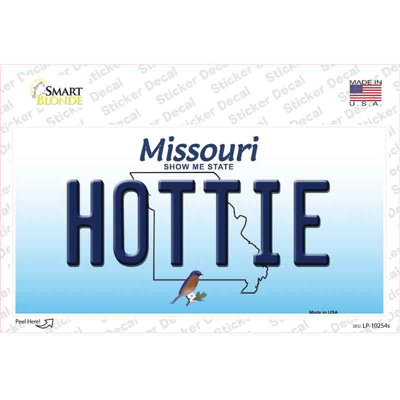 Hottie Missouri Novelty Sticker Decal