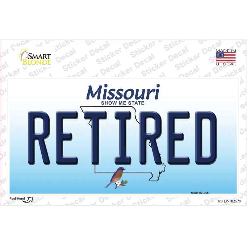 Retired Missouri Novelty Sticker Decal