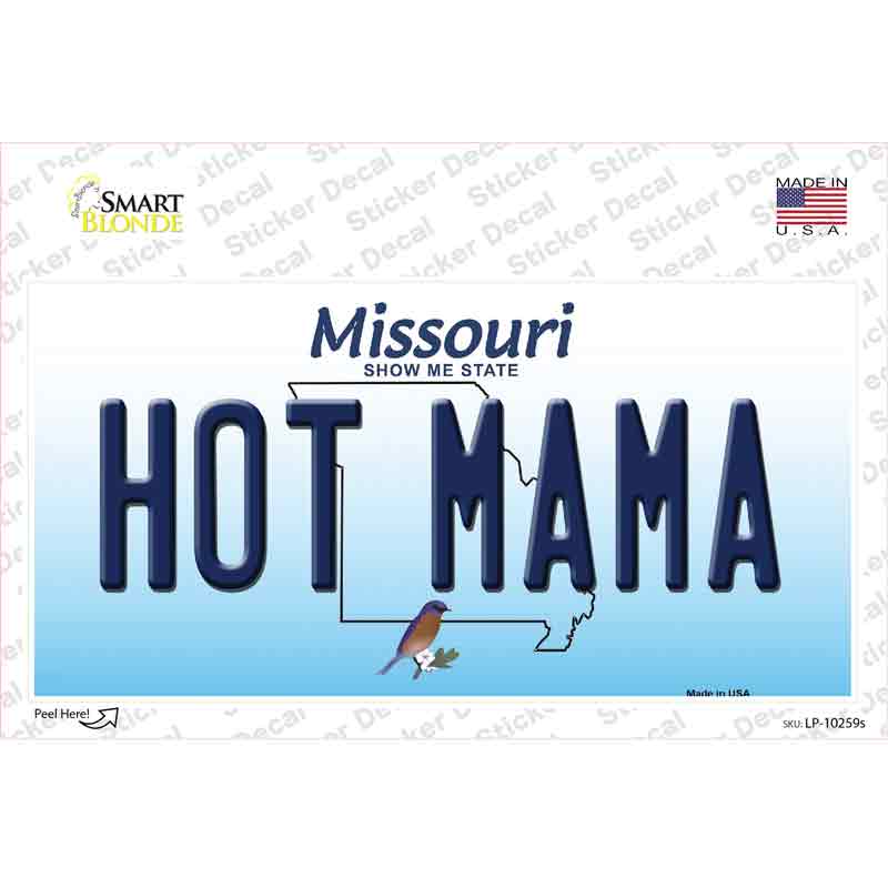Hot Mama Missouri Novelty Sticker Decal