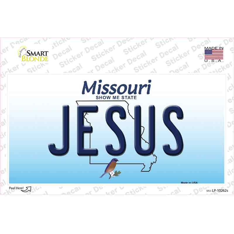 Jesus Missouri Novelty Sticker Decal