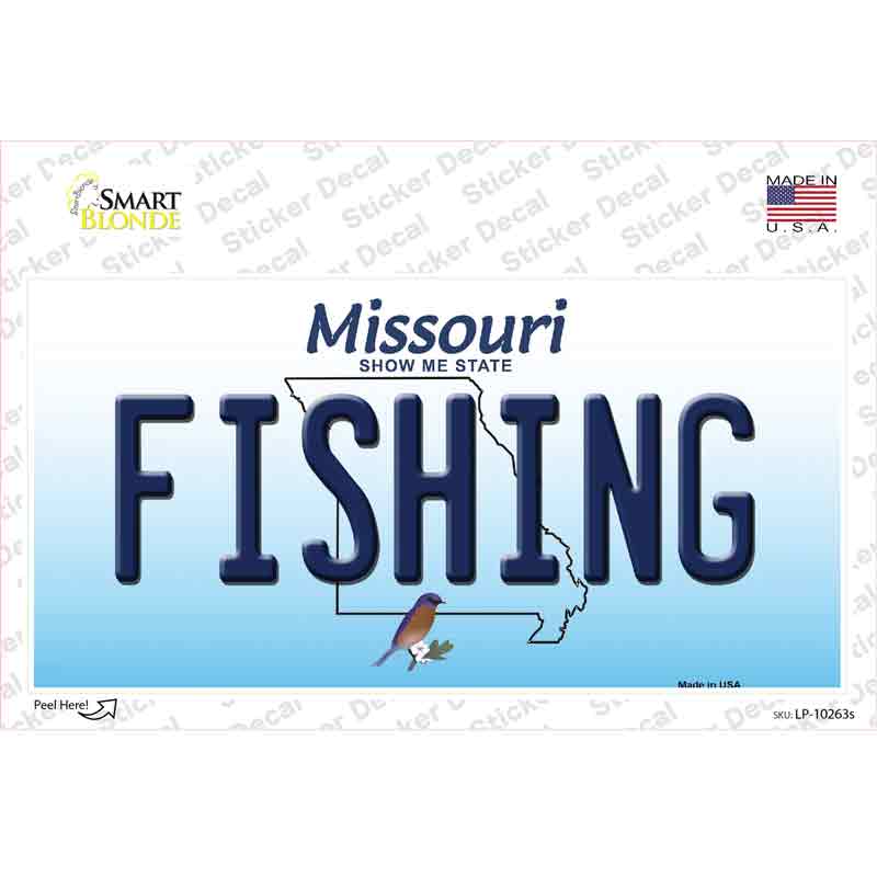 Fishing Missouri Novelty Sticker Decal