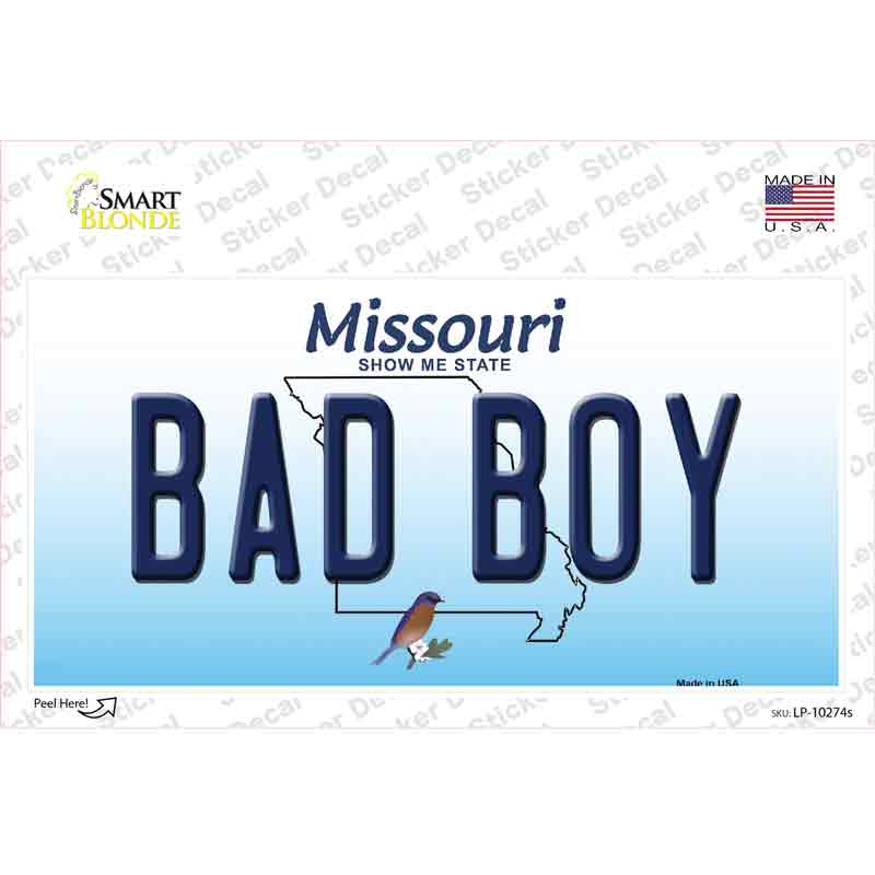Bad Boy Missouri Novelty Sticker Decal