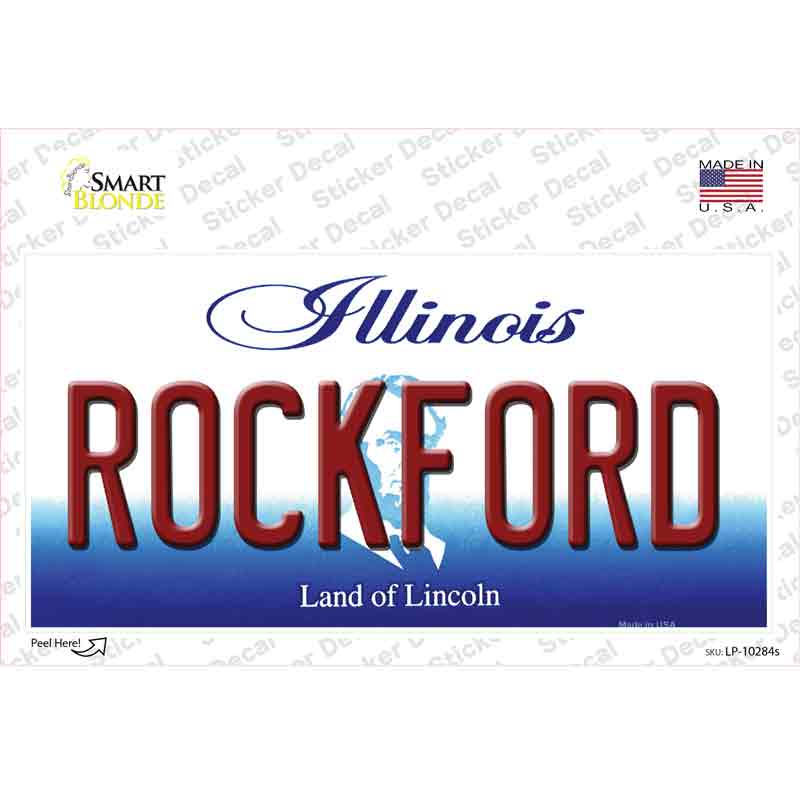 Rockford Illinois Novelty Sticker Decal