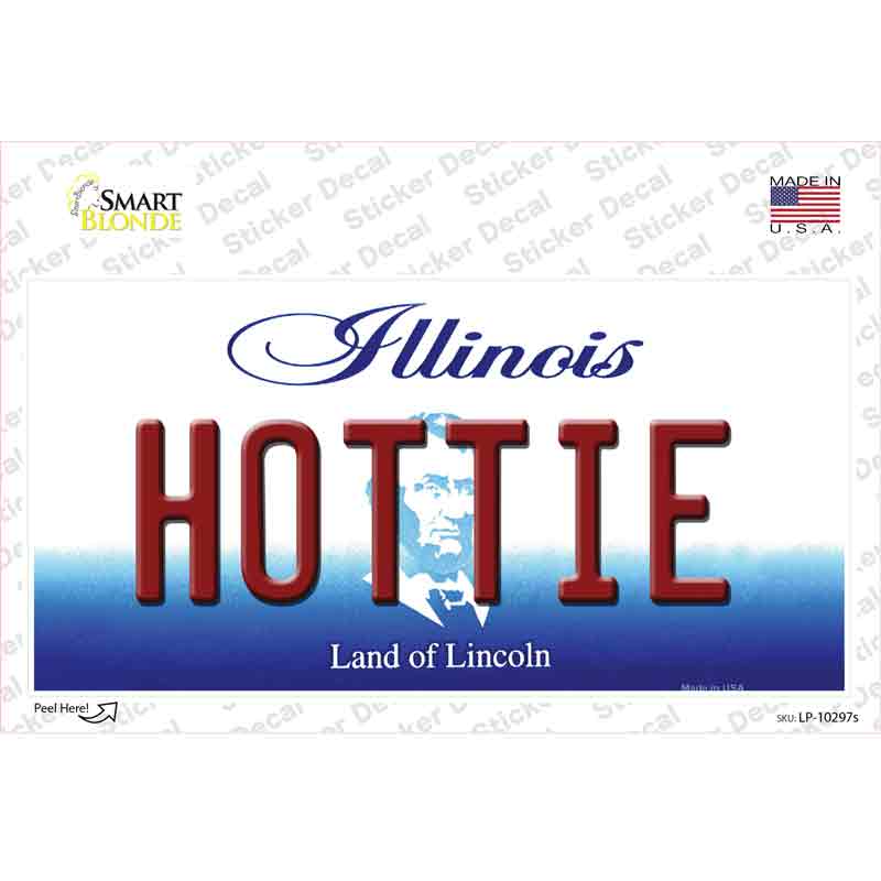 Hottie Illinois Novelty Sticker Decal