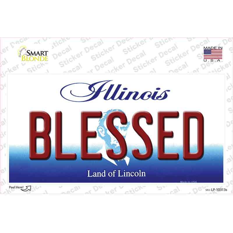 Blessed Illinois Novelty Sticker Decal