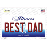 Best Dad Illinois Novelty Sticker Decal