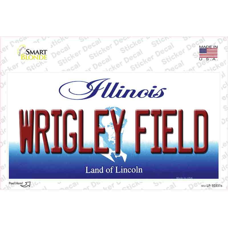 Wrigley Field Illinois Novelty Sticker Decal