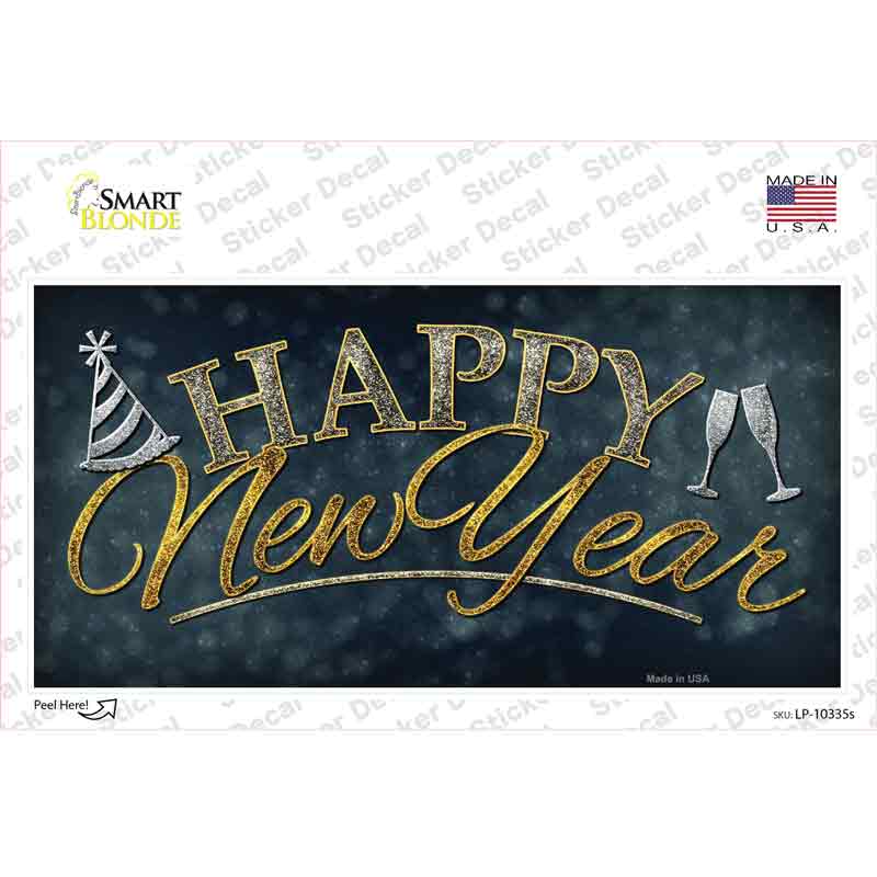 Happy New Year Novelty Sticker Decal