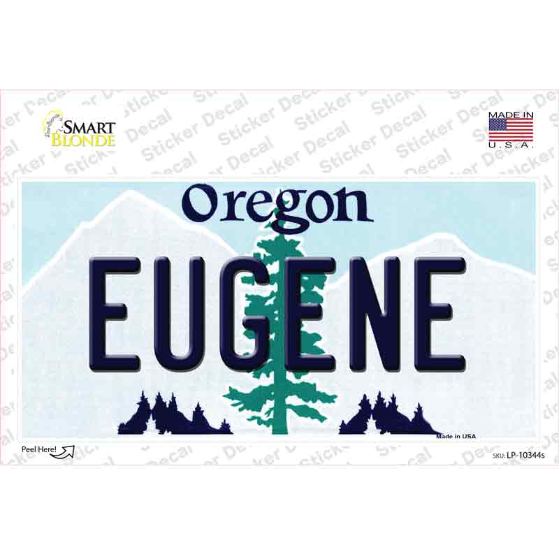 Eugene Oregon Novelty Sticker Decal