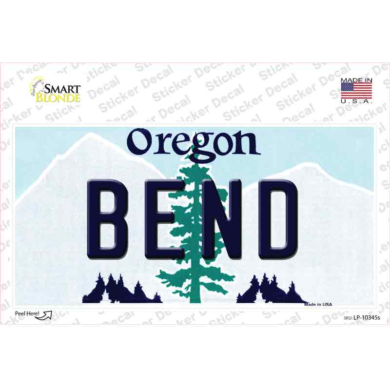 Bend Oregon Novelty Sticker Decal