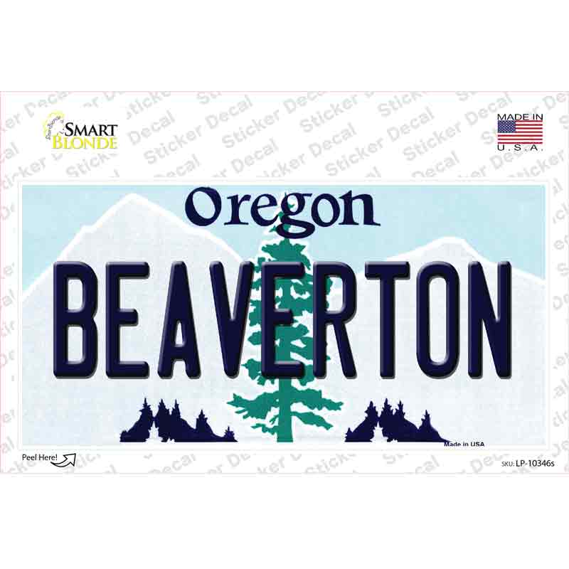 Beaverton Oregon Novelty Sticker Decal