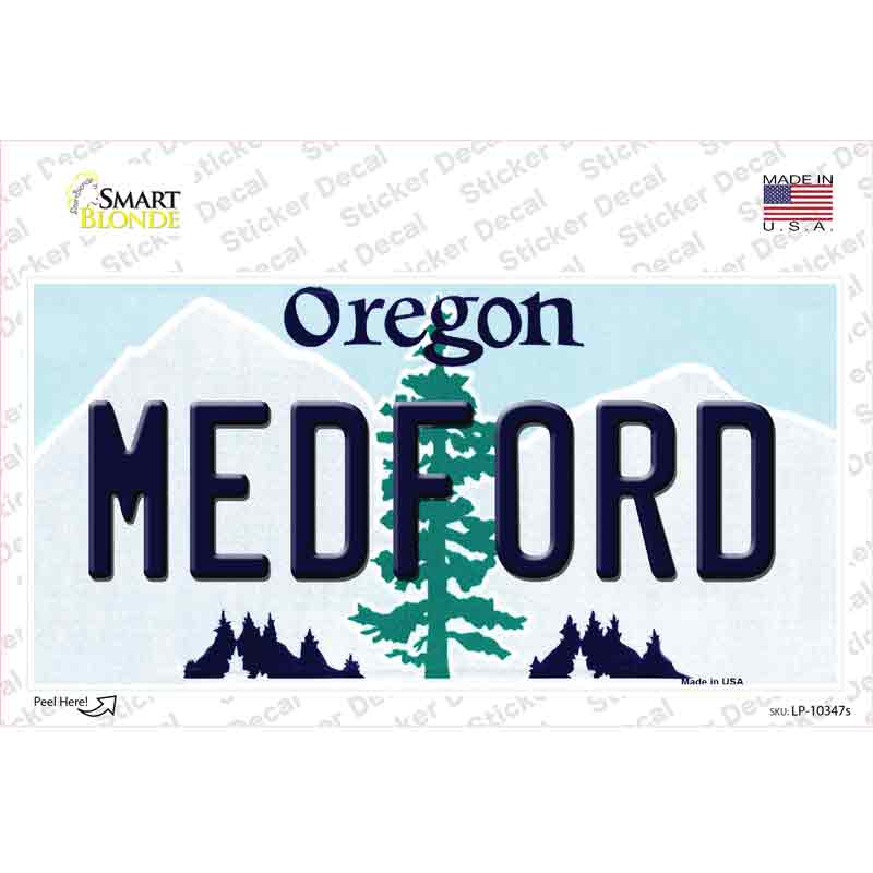 Medford Oregon Novelty Sticker Decal