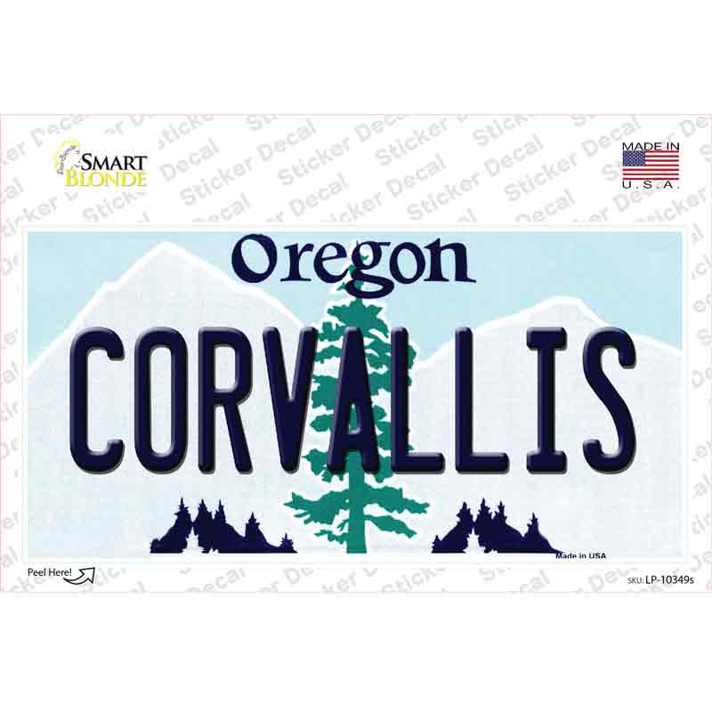 Corvallis Oregon Novelty Sticker Decal