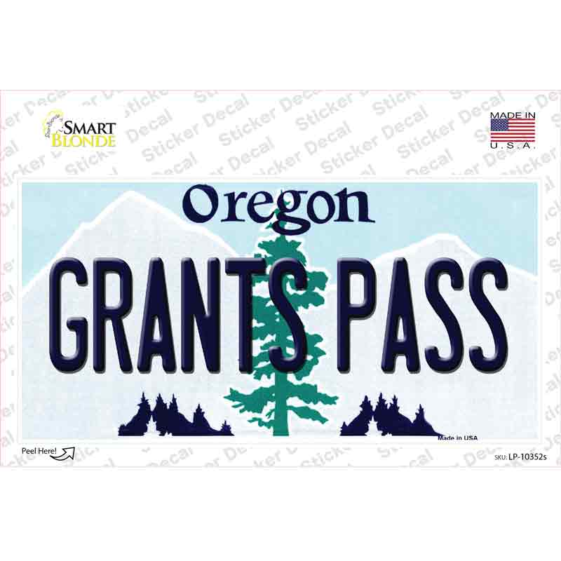 Grants Pass Oregon Novelty Sticker Decal