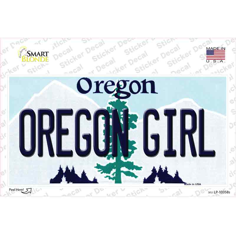 Oregon Girl Oregon Novelty Sticker Decal