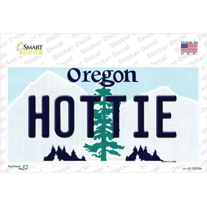 Hottie Oregon Novelty Sticker Decal