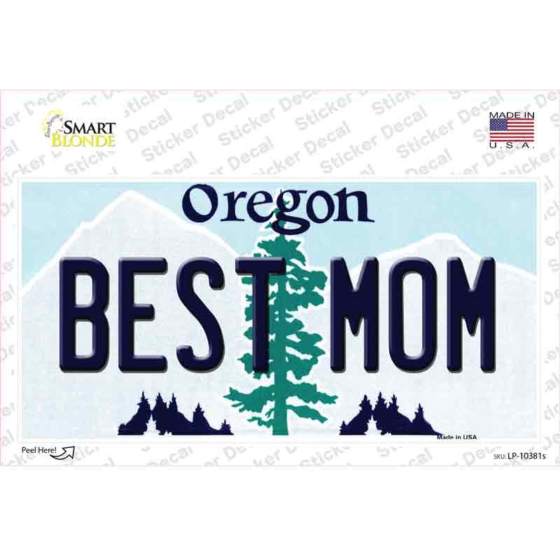 Best Mom Oregon Novelty Sticker Decal