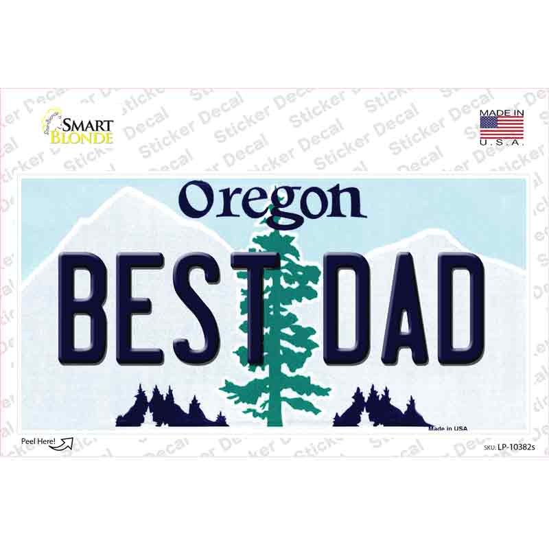 Best Dad Oregon Novelty Sticker Decal