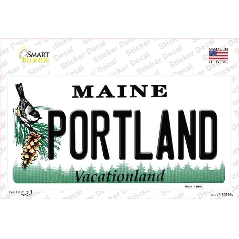 Portland Maine Novelty Sticker Decal