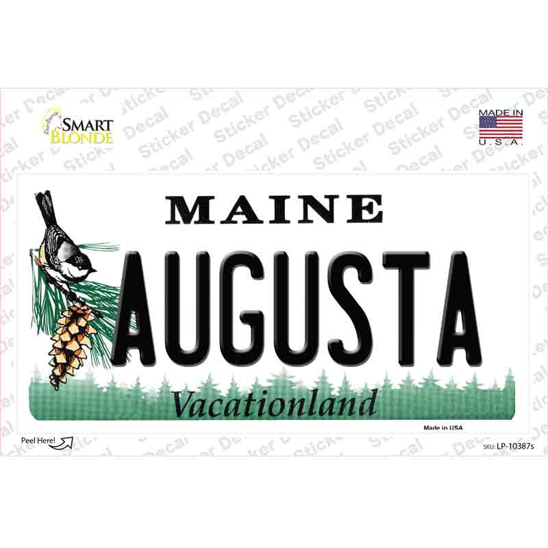 Augusta Maine Novelty Sticker Decal
