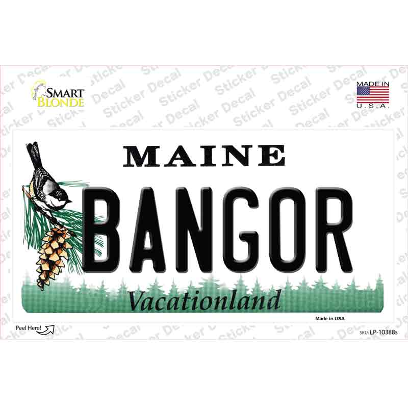 Bangor Maine Novelty Sticker Decal