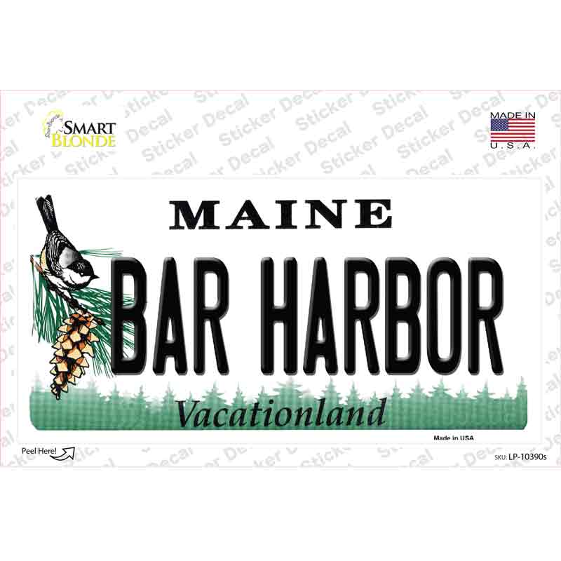 Bar Harbor Maine Novelty Sticker Decal