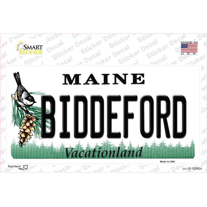 Biddeford Maine Novelty Sticker Decal