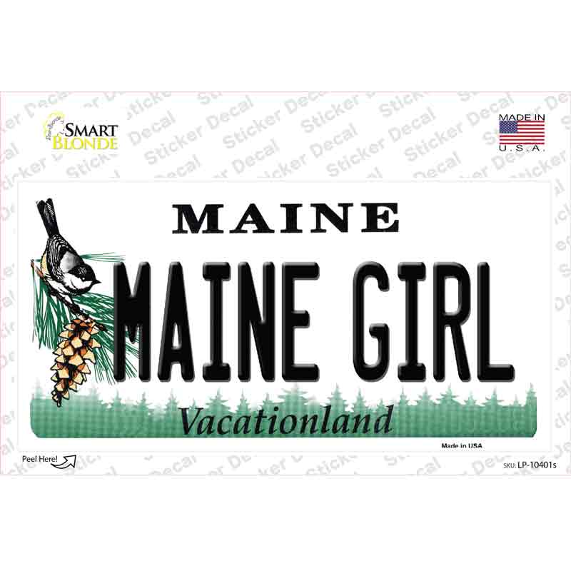 Maine Girl Novelty Sticker Decal