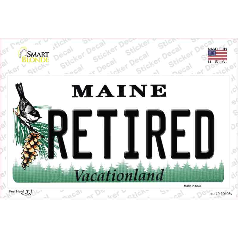 Retired Maine Novelty Sticker Decal