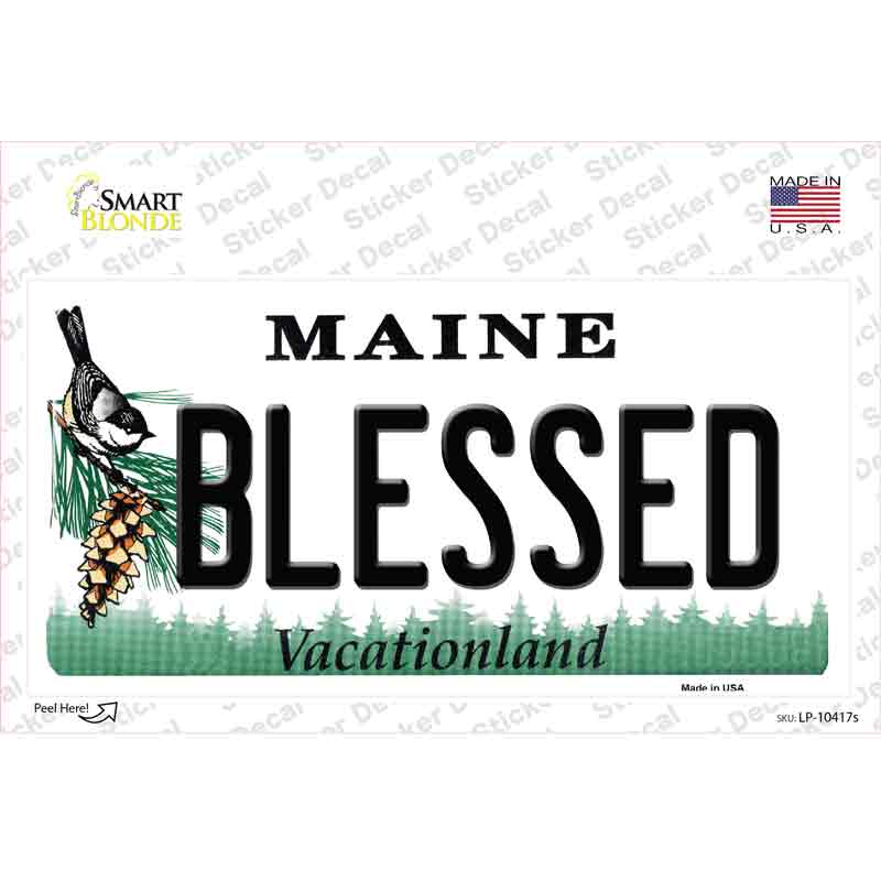 Blessed Maine Novelty Sticker Decal