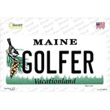 Golfer Maine Novelty Sticker Decal
