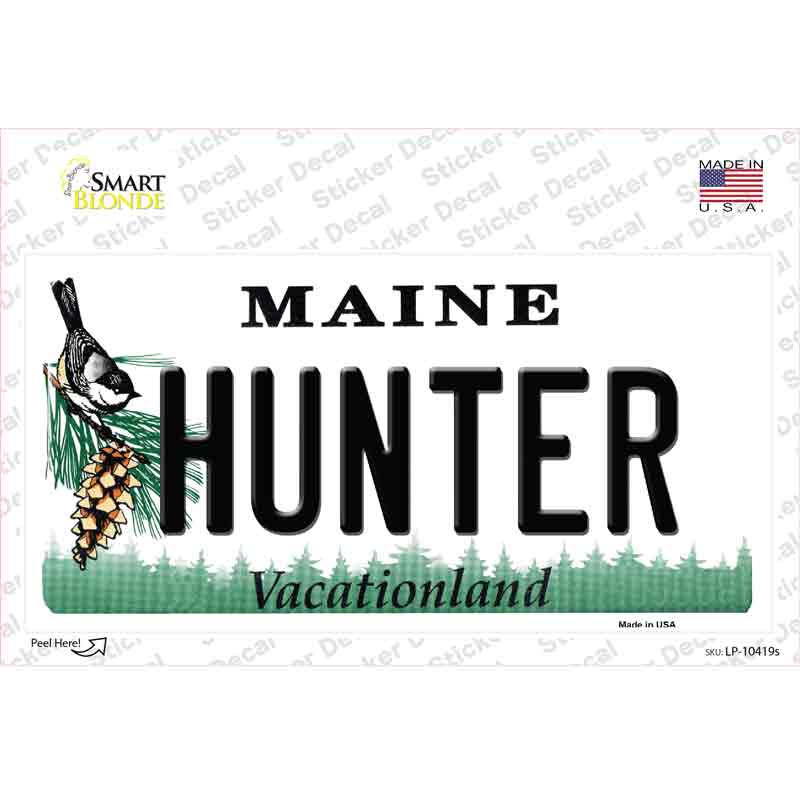 Hunter Maine Novelty Sticker Decal