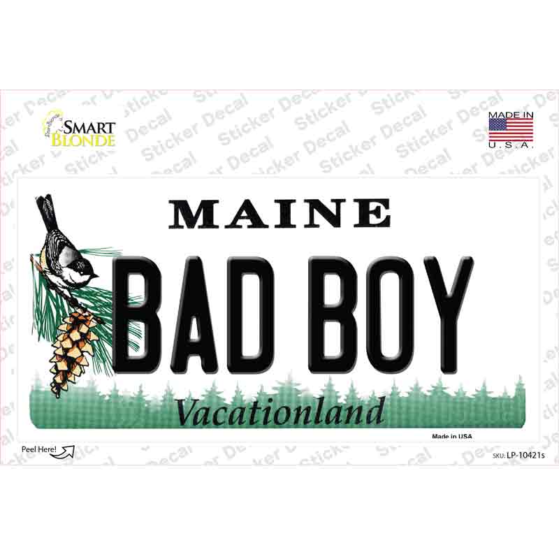 Bad Boy Maine Novelty Sticker Decal