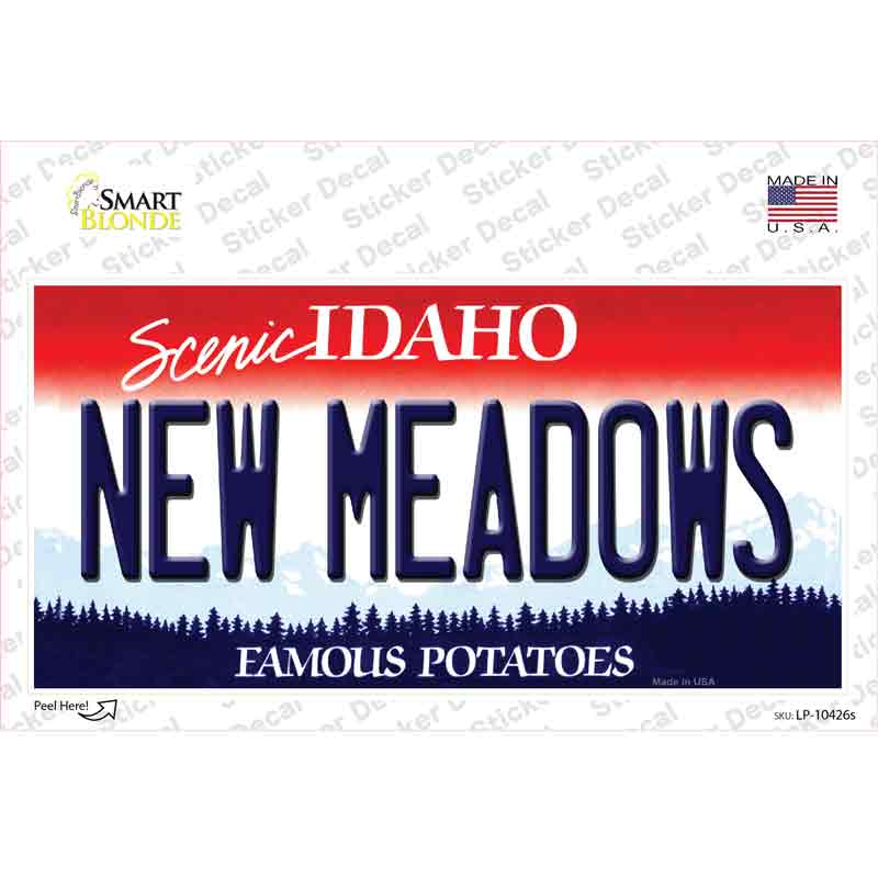 New Meadows Idaho Novelty Sticker Decal