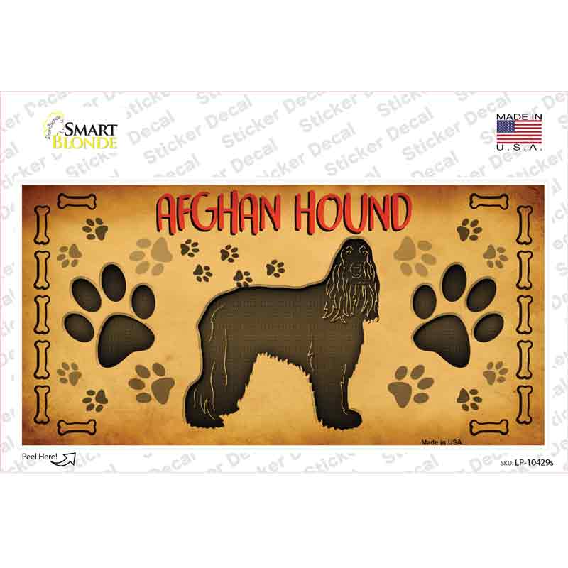 Afghan Hound Novelty Sticker Decal