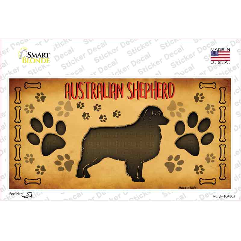 Australian Shepherd Novelty Sticker Decal