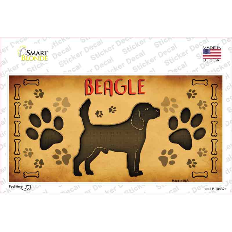 Beagle Novelty Sticker Decal