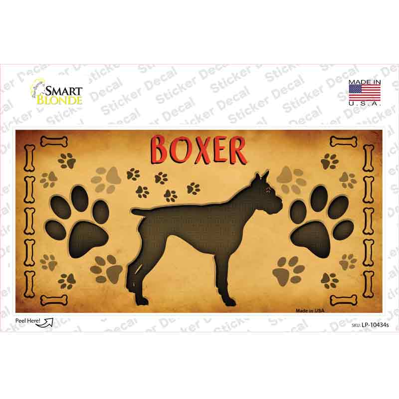 Boxer Novelty Sticker Decal