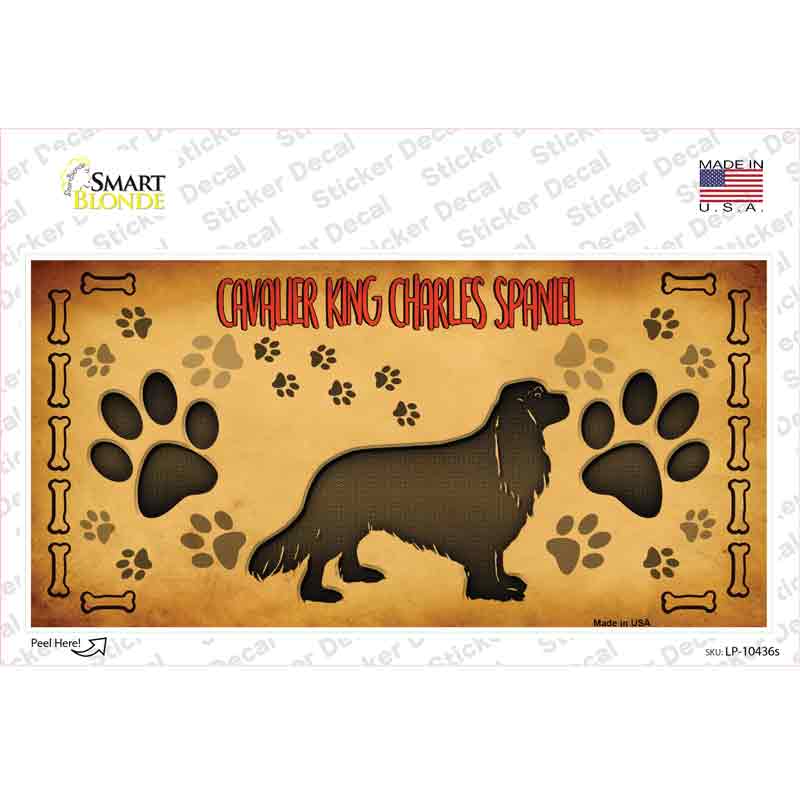 Cavalier King Charles Spaniel Novelty Sticker Decal