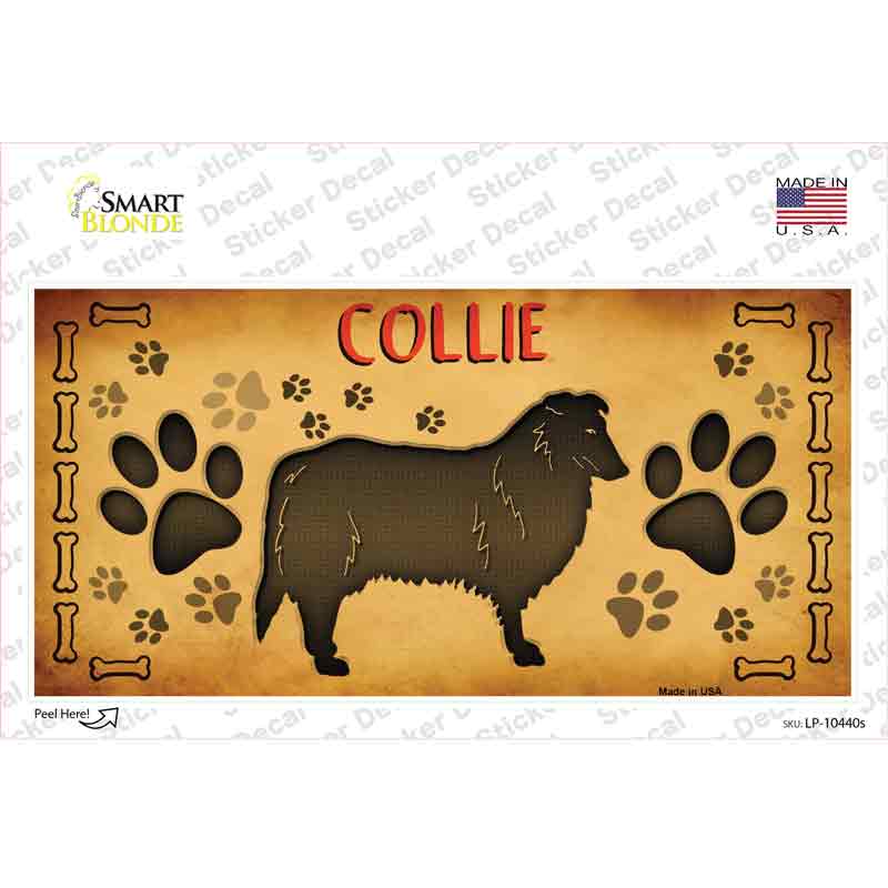 Collie Novelty Sticker Decal