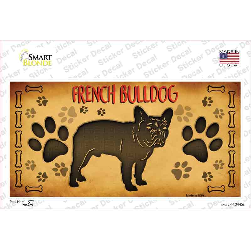 French Bulldog Novelty Sticker Decal