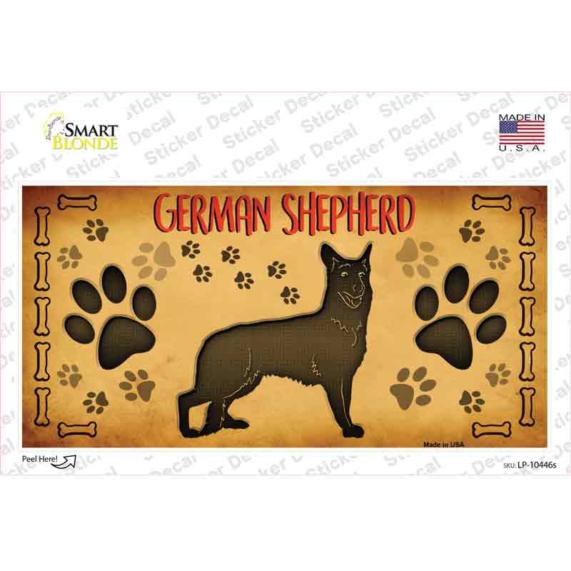 German Shepherd Novelty Sticker Decal