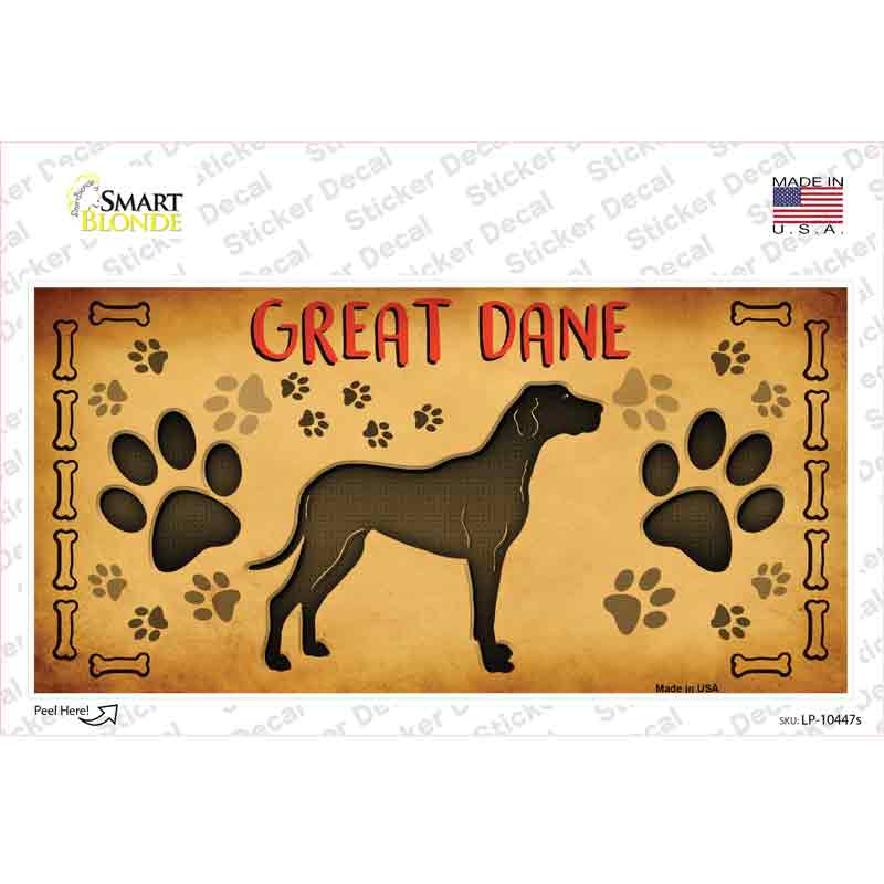 Great Dane Novelty Sticker Decal