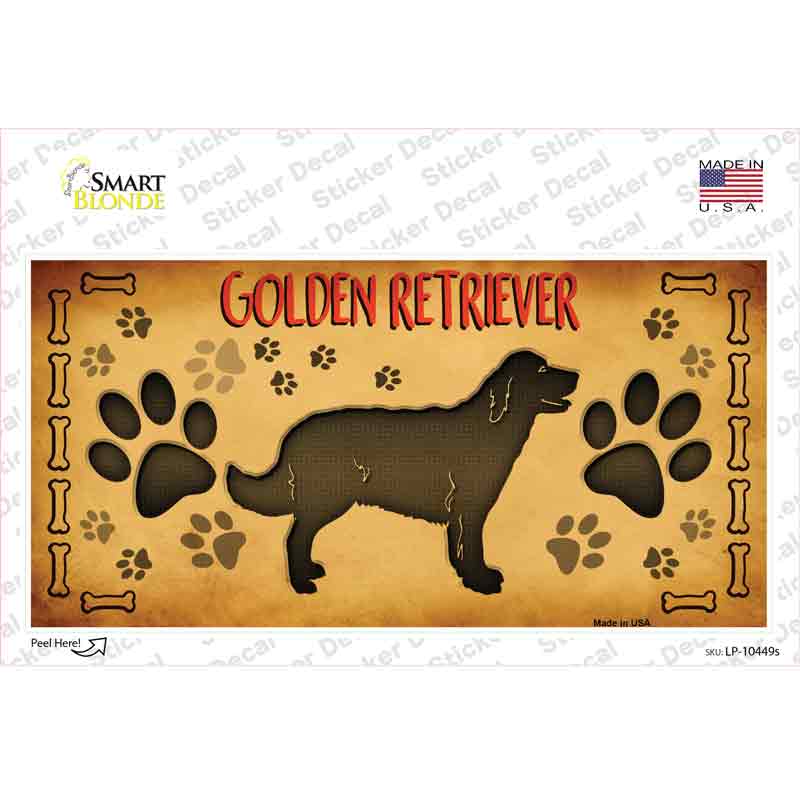 Golden Retriever Novelty Sticker Decal