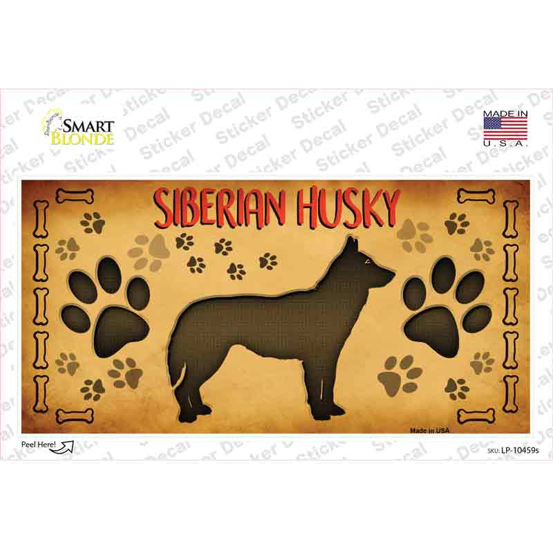 Siberian Husky Novelty Sticker Decal