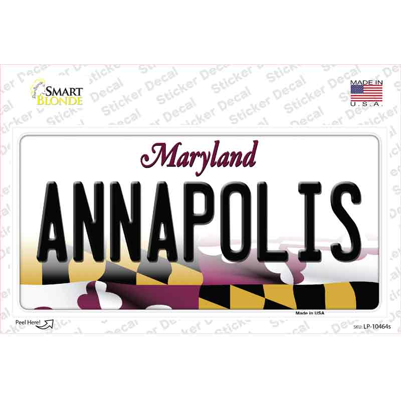 Annapolis Maryland Novelty Sticker Decal