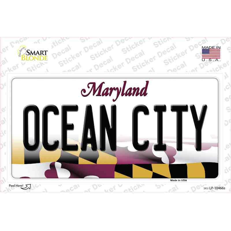 Ocean City Maryland Novelty Sticker Decal
