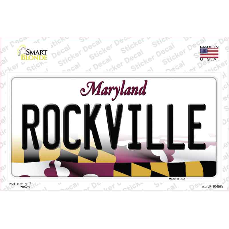 Rockville Maryland Novelty Sticker Decal