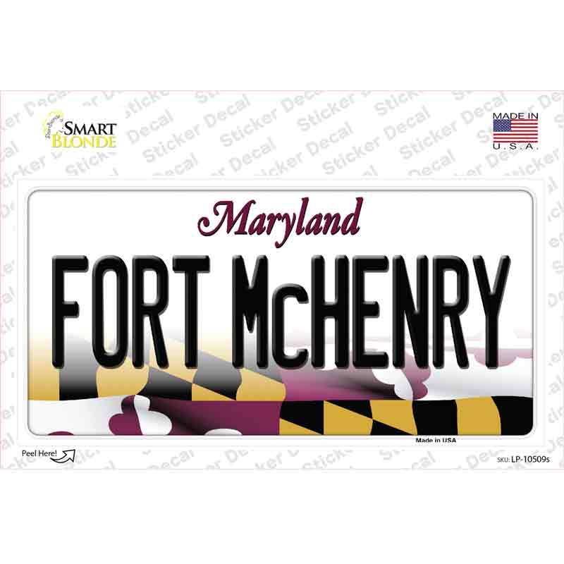 Fort McHenry Maryland Novelty Sticker Decal