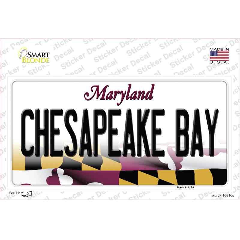 Chesapeake Bay Maryland Novelty Sticker Decal